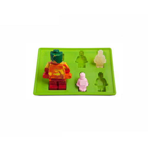 Lego Brick Minifigure Robot Man Ice Cube Chocolate Making Mould Tray - Blue