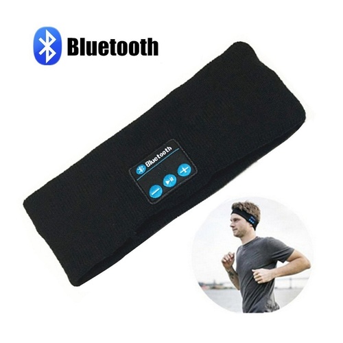 Black Bluetooth Music Headband Stereo Sleep Sport Running Yoga Headset
