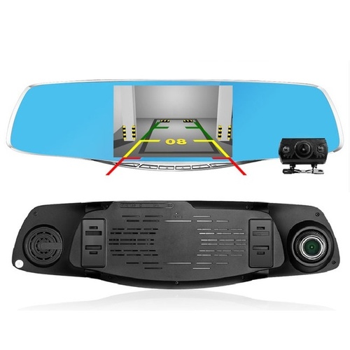 Dual Camera lens Review Mirror Car DVRS FHD 1080P GSensor Motion Dect Recorder  