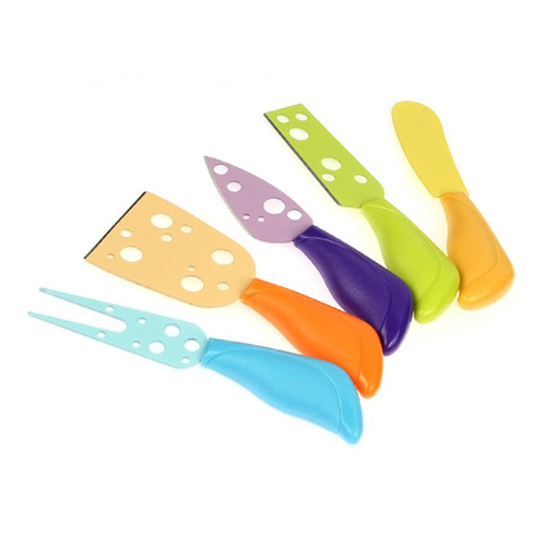 Colourblocking Cheese Serving Set Mixed Colour Ceramic / Stainless Steel