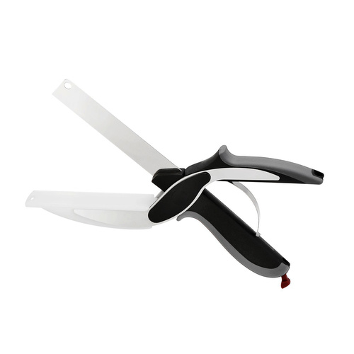 Multifunctional Stainless Kitchen Chopper Scissors with Built In Cutting Board