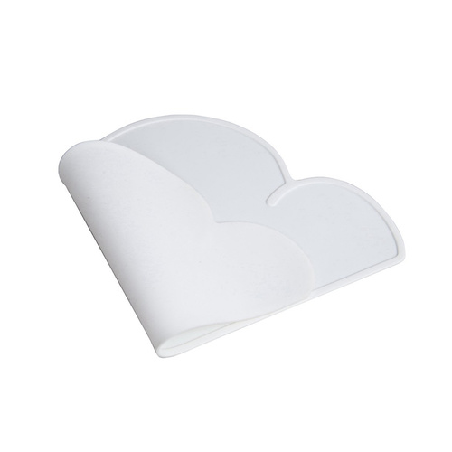 Food Grade Silicone Slip Resistant Cloud Placemat for Baby/Kid/Children White