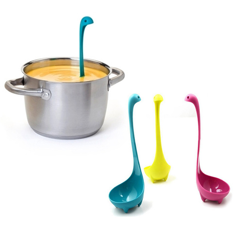 Designer Dino Soup Ladle Purple/Green