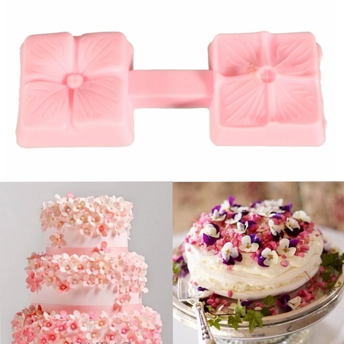 Silicone Flower Cake Fondant Decorating Baking Chocolate Mould Tool Pink 