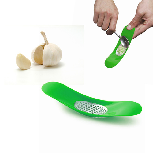 Clever Kitchen Garlic Crusher Gadget Stainless Steel / BPA Free Plastic