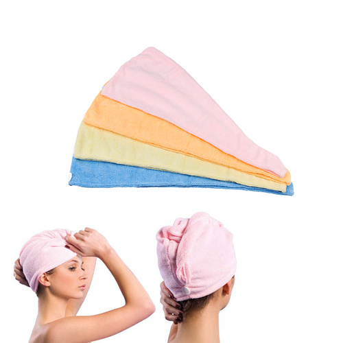 Hair Turban Microfiber Hair Drying Towel Bath Head Wrap Turban Quick Dry Hat Cap