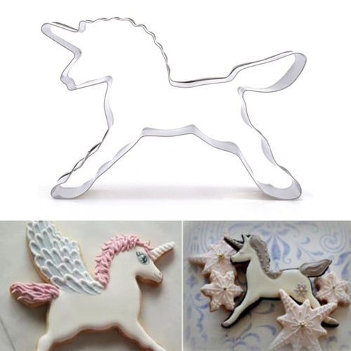 Stainless Steel Unicorn Horse Cookie Cutter Cake Baking Biscuit Pastry Mould
