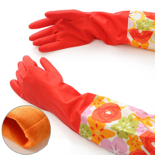 Waterproof Household Glove Water Dust Stop Cleaning Rubber Glove Silicone 