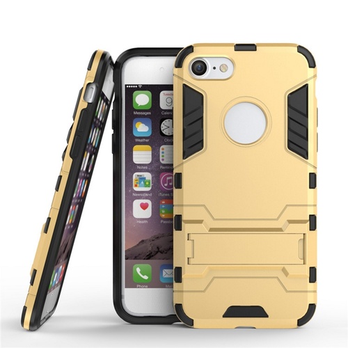 iPhone 7 Case HEAVY DUTY Iron Case Premium Shockproof Kickstand Bumper Yellow