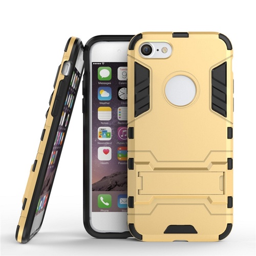 iPhone 7 Case HEAVY DUTY Iron Case Premium Shockproof Kickstand Bumper Yellow