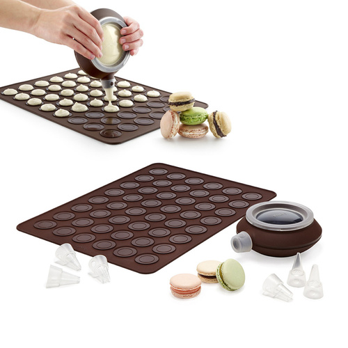 Macaron Making Baking Set & Decorating Kit Brown 100% BPA Free Silicone