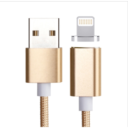 1m Tough Nylon USB Lightning Charging 5V 2.1A 8 Pin to USB 2.0 Magnetic Data