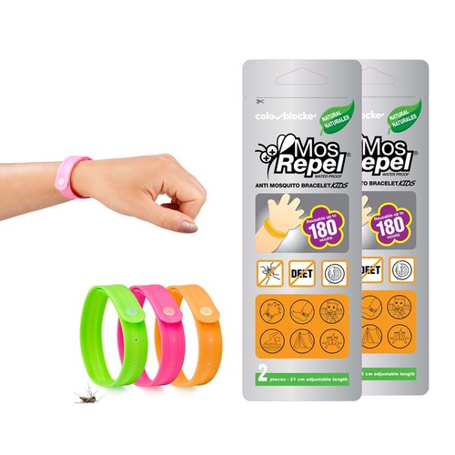4 x Mosrepels - Best Insect Repellent Bands for Kids Mix Color Deet Free  