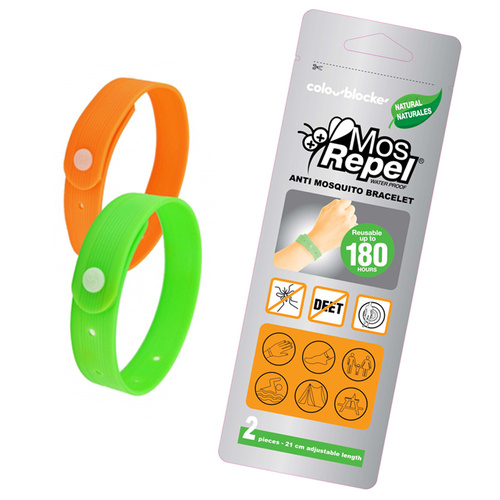 6 Pack Best Insect Repellent Bracelets Mix Colour Deet Free Citronella Silicone