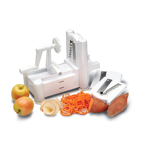 Spiral Vegetable Slicer Potato Cutter Cucumber Graters Fruit Vegetable White