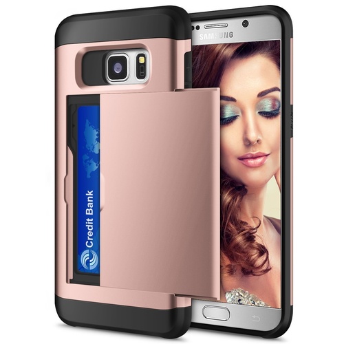 Samsung Galaxy Note 5 Wallet Case High Impact Resistant Hard Shell Pink