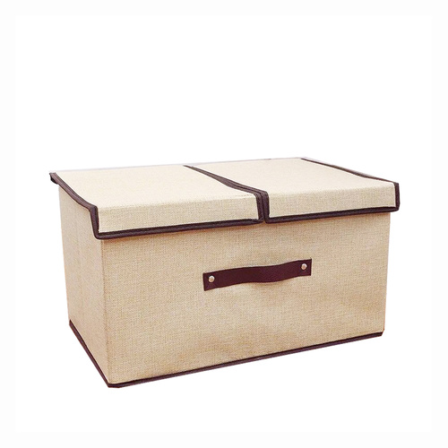 Foldable Fabric Collapsible Storage Organizer (Beige)