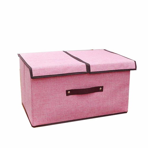 Foldable Fabric Collapsible Storage Organizer (Pink)