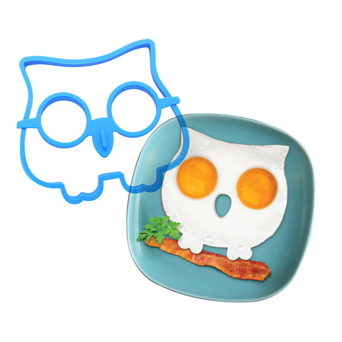 Funny Brekky Fried Egg Owl Mould Purple 100% BPA Free Silicone