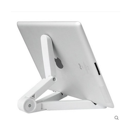 White Universal Folded Desktop Tablet Bracket Cellphone Stand