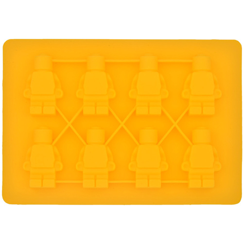 Silicone Lego Block Robot Man Figure Ice Mould Cube Chocolate Baking Tray Yellow