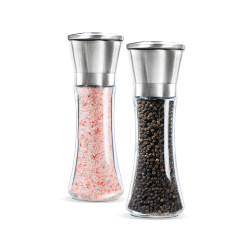 Premium Stainless Steel Salt and Pepper Grinder Set of 2 Brushed Stainless Steel