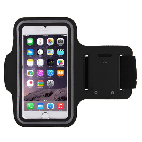 Universal PU Sports Armband Case iPhone 6 Sams Gal S IV  i9500 S III i9300 Black