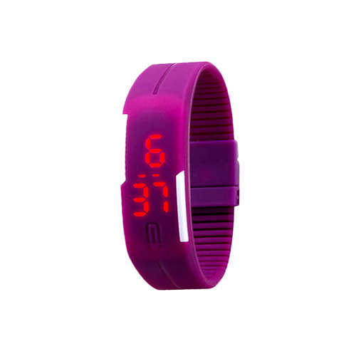 Sporty Silicone - LED Gel Watch Purple