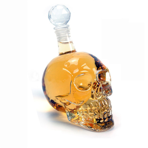 1000ml Crystal Skull Head Vodka Whiskey Shot Wine Glass Bottle Home Bar Decanter