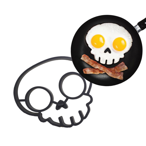 Fried Egg Skull Shape Mould 100% BPA Free Silicone Black