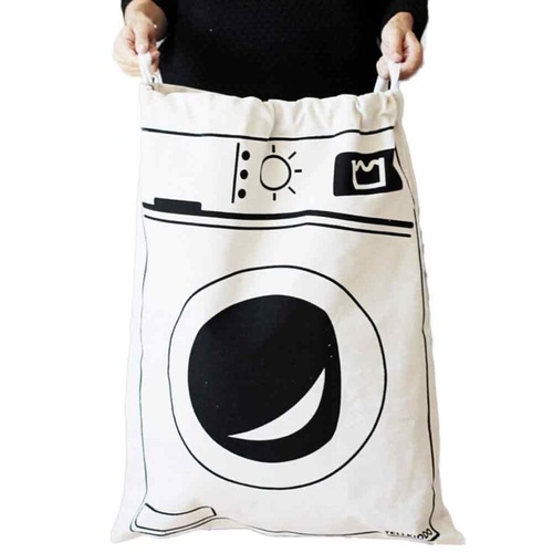 Laundry Basket Washing Canvas Clothing Hampers Toy Storage Bags - Retro Design