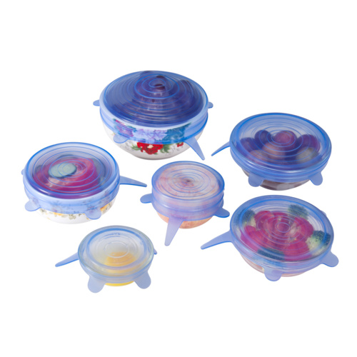 6 Silicone Food Cover Sealing Stretching Seal Fresh Keeper Lids