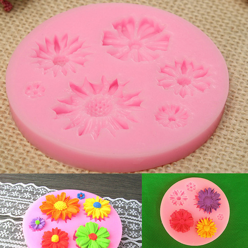 Silicone Flower Mold Cake Decorating Chocolate Sugarcraft Fondant Mould DIY Tool