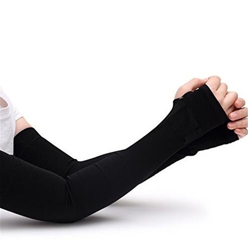Black Sun Protection Arm Cooling Sleeve-1 Pair