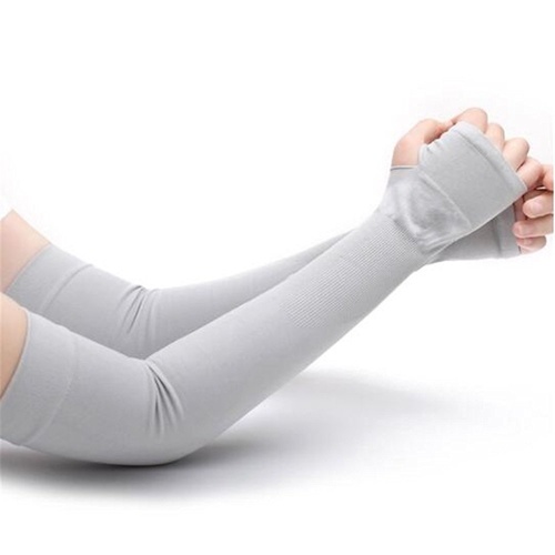 Gray Sun Protection Arm Cooling Sleeve-1 Pair