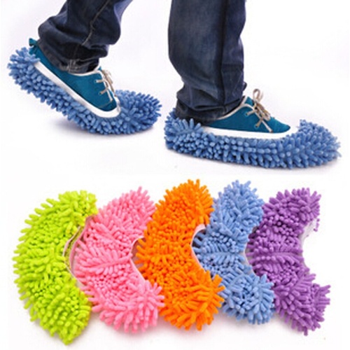 Microfiber Dust Mop Slipper Shoe Office House Floor Bathroom Kitchen Cleaner