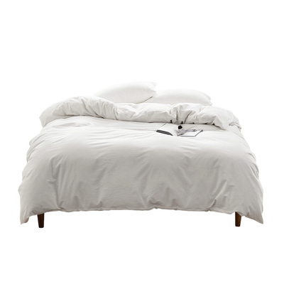 Duvet Cover Quilt Set Flat Cover Pillow Case Essential White Double