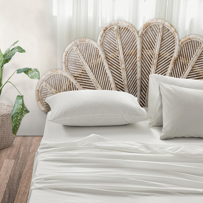 Sheet Set Bed Sheets Set Queen Flat Cover Pillow Case White Essential