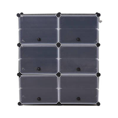 Cube Cabinet DIY Shoe Storage Cabinet Organiser Rack Shelf Stackable 6 Tier