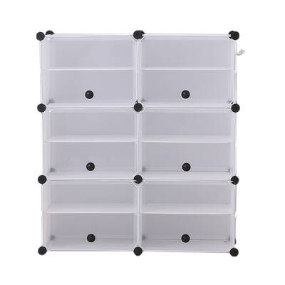 Shoe Cube Cabinet Rack Shelf Stackable 6 Tier