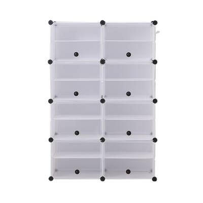Shoe Cube Cabinet Rack Shelf Stackable 8 Tier