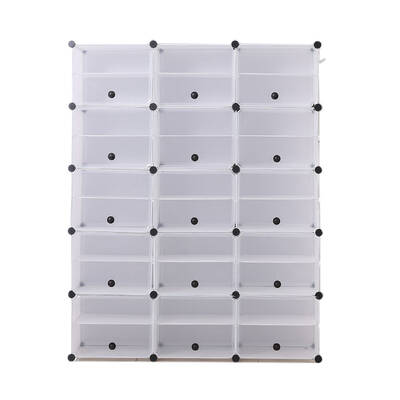 Shoe Cube Cabinet Organiser Shelf Stackable 10 Tier 3 Column