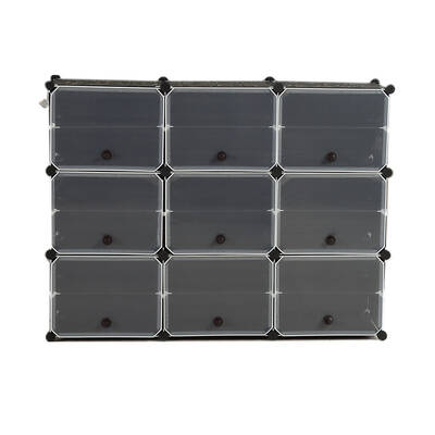Cube Cabinet Shoe Storage Cabinet Organiser Shelf Stackable DIY 6 Tier 3 Column