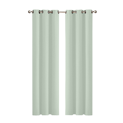 2x Blockout Curtains Panels 3 Layers - Green