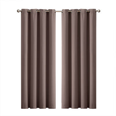 2 Panels Taupe 40x108 Inches Blockout Curtains