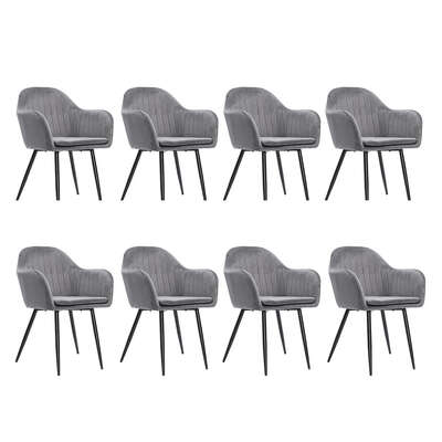 Premium 8x Armchair Lounge Chair Accent - Soft Cushion Classic