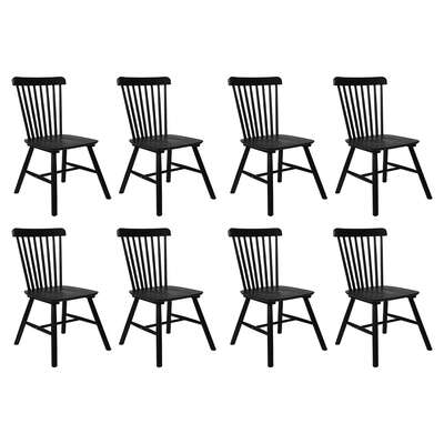 Minimalist 8x Dining Chairs Kitchen Winsor Black - Premium Quality