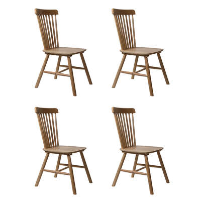 Versatile 4x Dining Chairs Kitchen Windor Oak - Soft Cushion