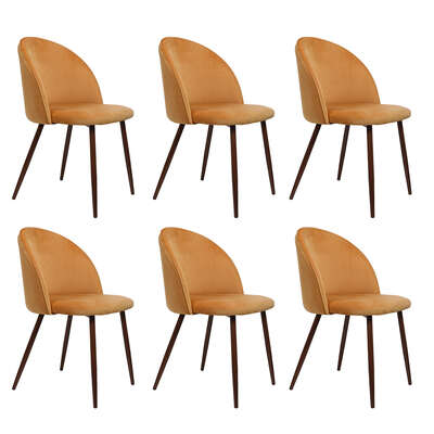 Ergonomic 6x Dining Chairs Seat French - Comfortable Design Classic