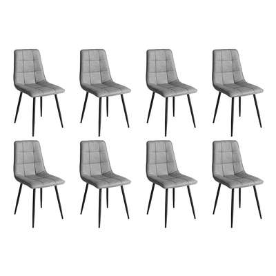 Ergonomic 8x Dining Chairs Kitchen Chair - High Back Support